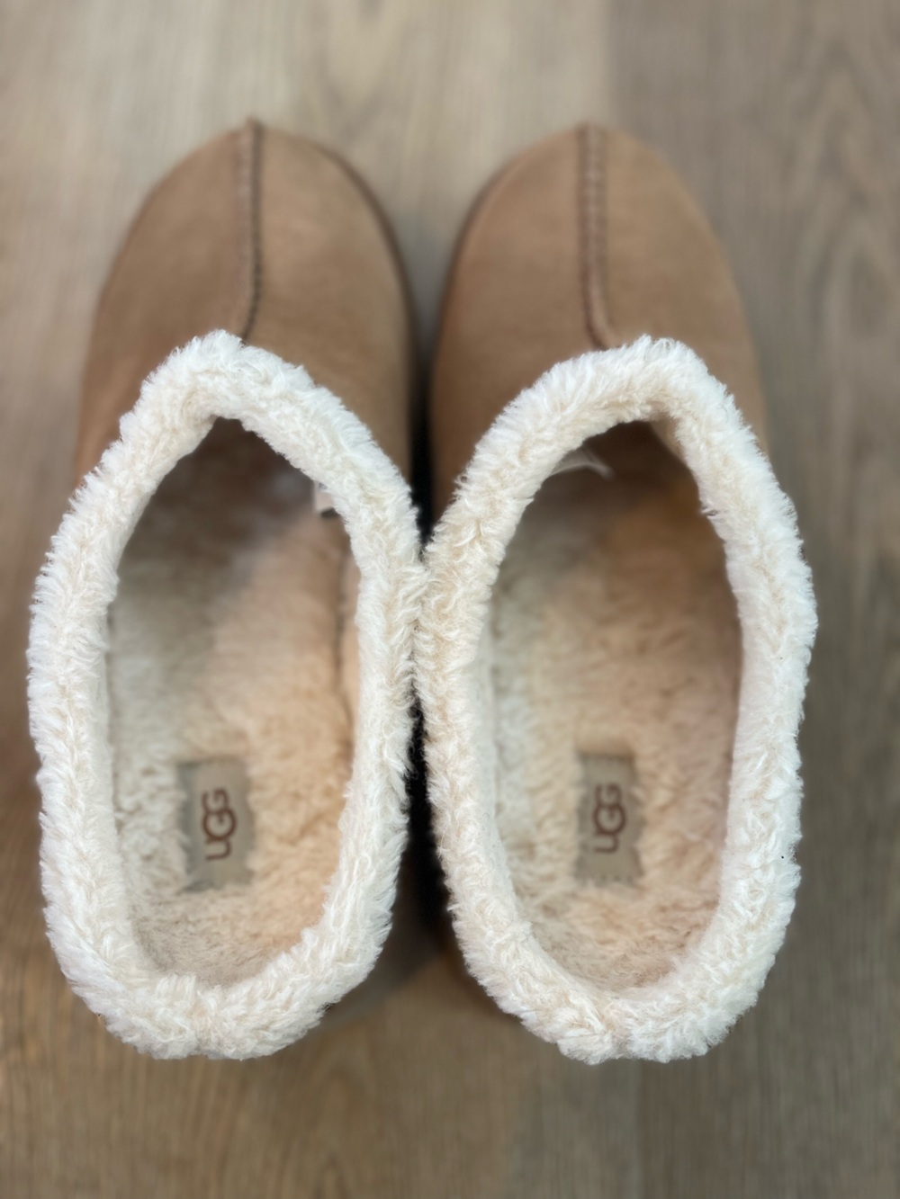 UGG Chestnut Suede Shearling-Trim Mule Size 9 - Picture 3 of 12